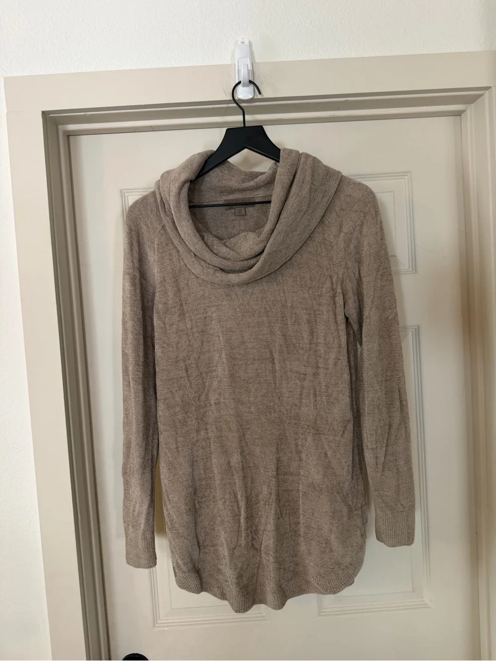 Barefoot Dreams Taupe Cowl Neck Sweater